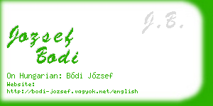 jozsef bodi business card