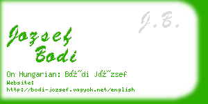 jozsef bodi business card